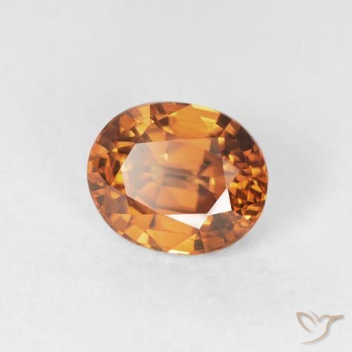 9,17 ctw natürlicher Erde Orange Zirkon, Oval, VVS