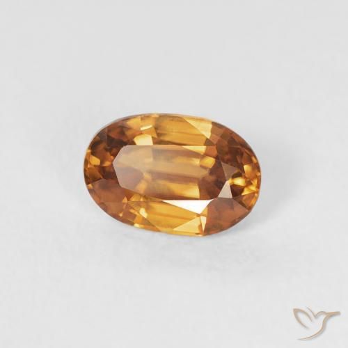 9,17 ctw natürlicher tieforange Zirkon, Oval, VVS