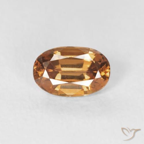 0.76ct Natürlicher Rostorange Zirkon, Oval, VVS