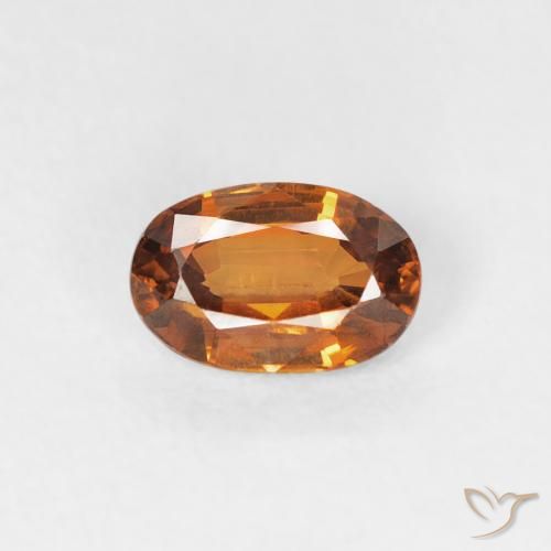 0.68ct Natürlicher tieforange Zirkon, Oval, VVS
