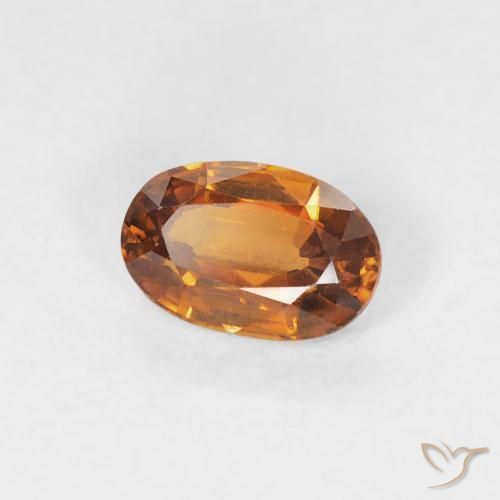 9,17 ctw natürlicher tieforange Zirkon, Oval, VVS