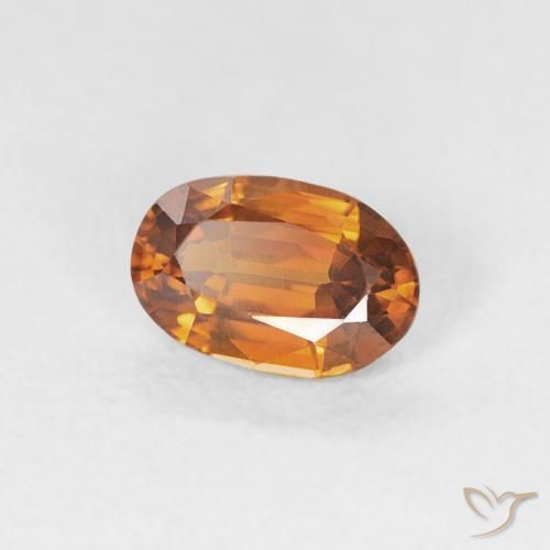 9,17 ctw natürlicher orange-braun Zirkon, Oval, VVS