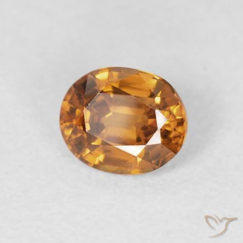 9,17 ctw natürlicher orange-braun Zirkon, Oval, VVS-VS