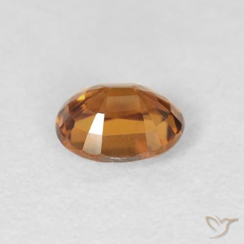 9,17 ctw natürlicher orange-braun Zirkon, Oval, VVS-VS