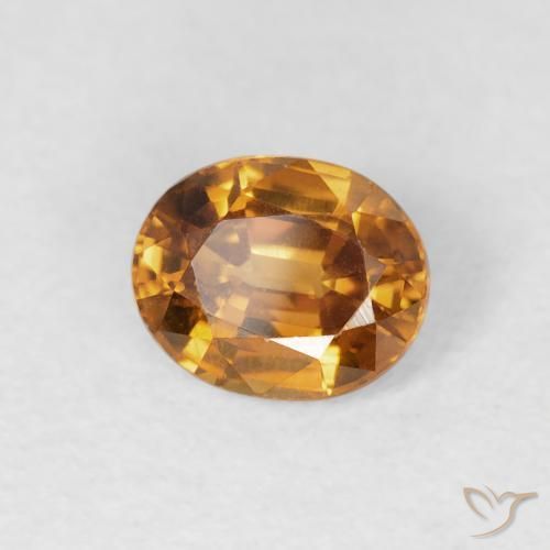 9,17 ctw natürlicher Mittelorange Zirkon, Oval, VVS-VS