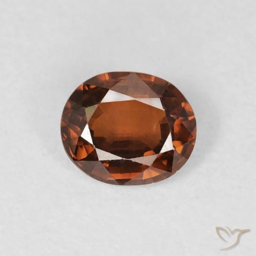 0.83ct Natürlicher Mittelorange Zirkon, Oval, VS
