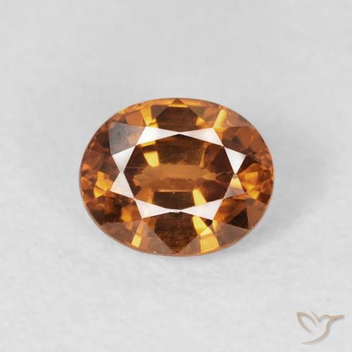 1.13ct Natürlicher orange-braun Zirkon, Oval, VS