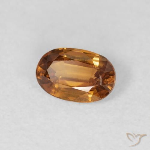 9,17 ctw natürlicher bräunlich-orange Zirkon, Oval, VVS-VS
