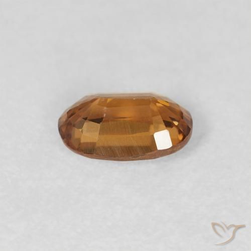 9,17 ctw natürlicher bräunlich-orange Zirkon, Oval, VVS-VS