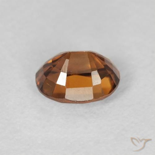 9,17 ctw natürlicher Tiefes bräunliches Orange Zirkon, Oval, VVS-VS