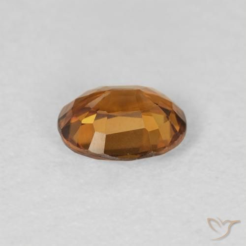 9,17 ctw natürlicher orange-braun Zirkon, Oval, VVS-VS
