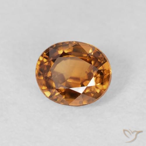 9,17 ctw natürlicher Mittelorange Zirkon, Oval, VVS-VS