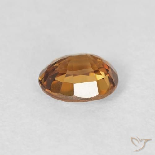 9,17 ctw natürlicher orange-braun Zirkon, Oval, VVS-VS