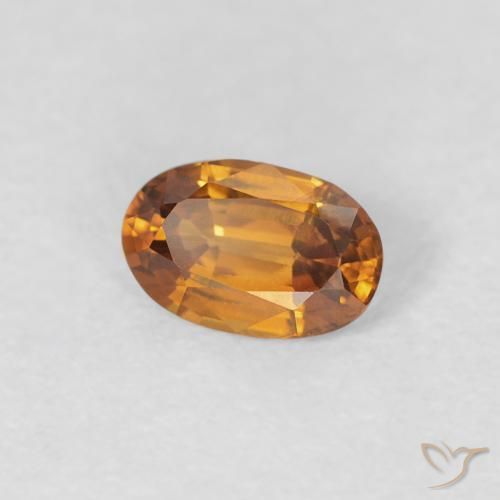 9,17 ctw natürlicher Mittelorange Zirkon, Oval, VVS-VS