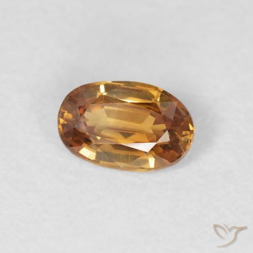 9,17 ctw natürlicher Mittelorange Zirkon, Oval, VVS-VS