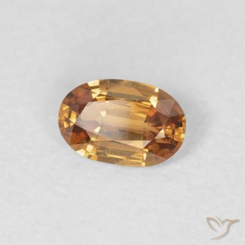 9,17 ctw natürlicher Mittelorange Zirkon, Oval, VVS-VS