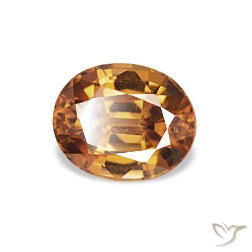 9,17 ctw natürlicher Medium Dark-Orange Zirkon, Oval, VVS-VS