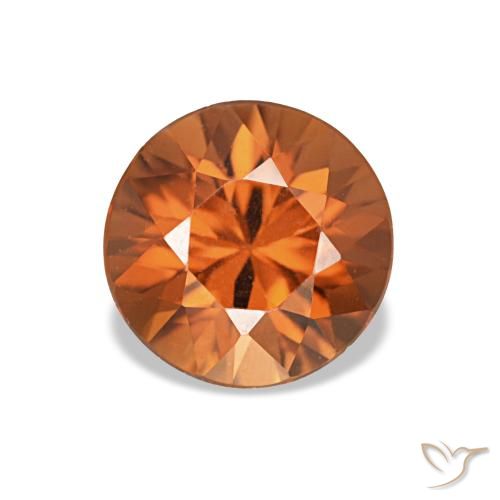 1.43ct Orangefarbener Zirkon, Rund, VVS-VS