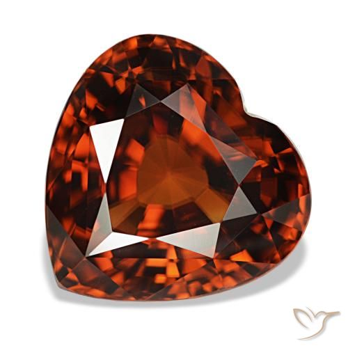 7,42 ctw natürlicher roter Zirkon, Herzform, VVS