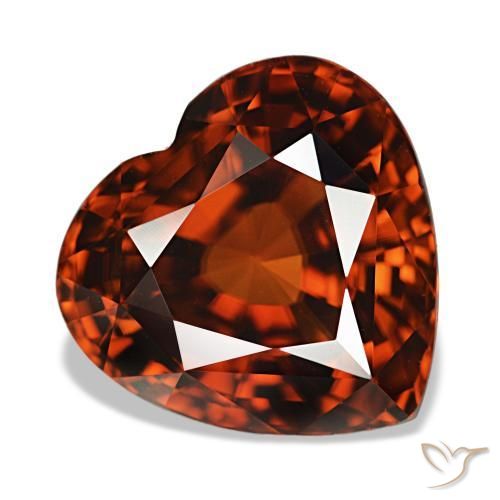 7,42 ctw natürlicher roter Zirkon, Herzform, VVS
