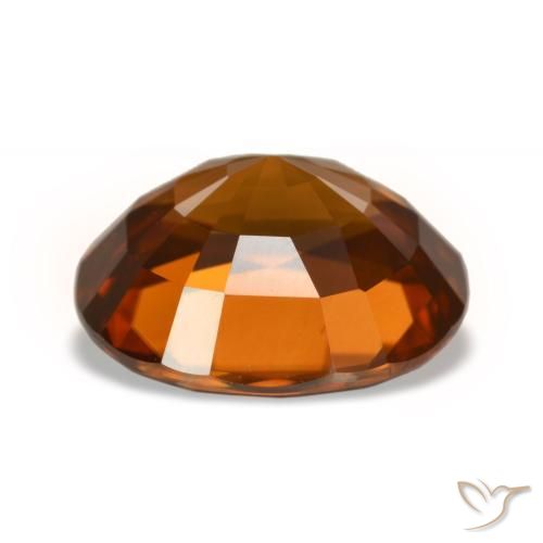 5,09 ctw natürlicher orangefarbener Zirkon, Oval Schliff, VVS-VS