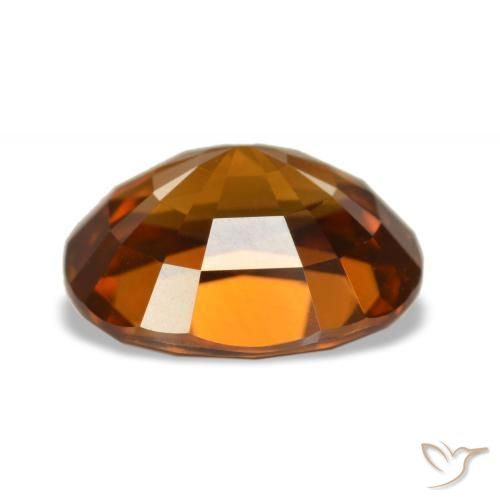 5,52 ctw natürlicher orangefarbener Zirkon, Oval Schliff, VVS