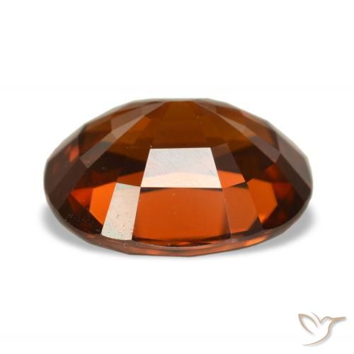 5,14 ctw natürlicher orangefarbener Zirkon, Oval Schliff, VVS