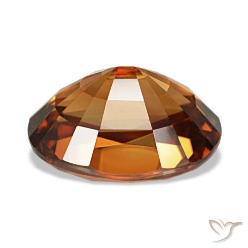 5,12 ctw natürlicher orangefarbener Zirkon, Oval Schliff, VVS